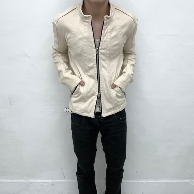 No id ivory cut detail jacket