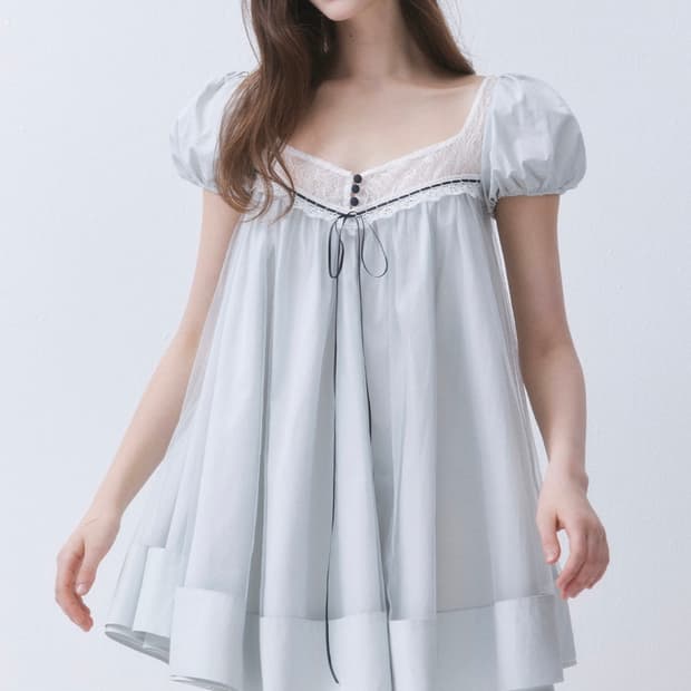 더티스 LACEVEIL EMPIRE MINI DRESS_TT6S604MT