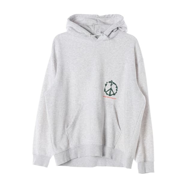 에이치앤엠 릴렉스핏 그린 그래픽 피스 심볼 후드티 L