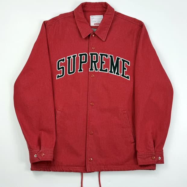 슈프림 데님 코치 자켓 레드