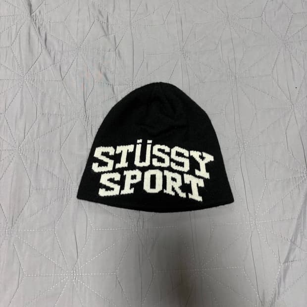 스투시 자카드 스컬캡 비니 Stussy Sport