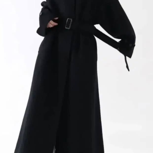 트리밍버드 트라움 롱코트 블랙