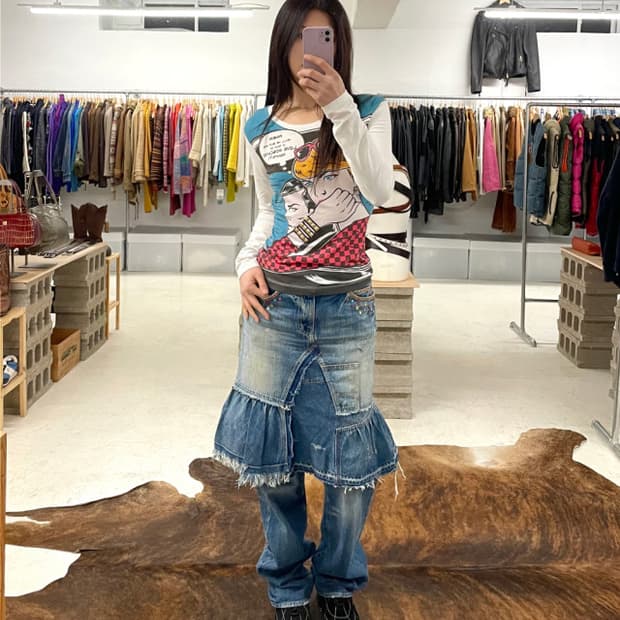 HYSTERIC GLAMOUR punk ruffle skirt 펑크