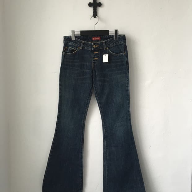 Denim boots cut pants