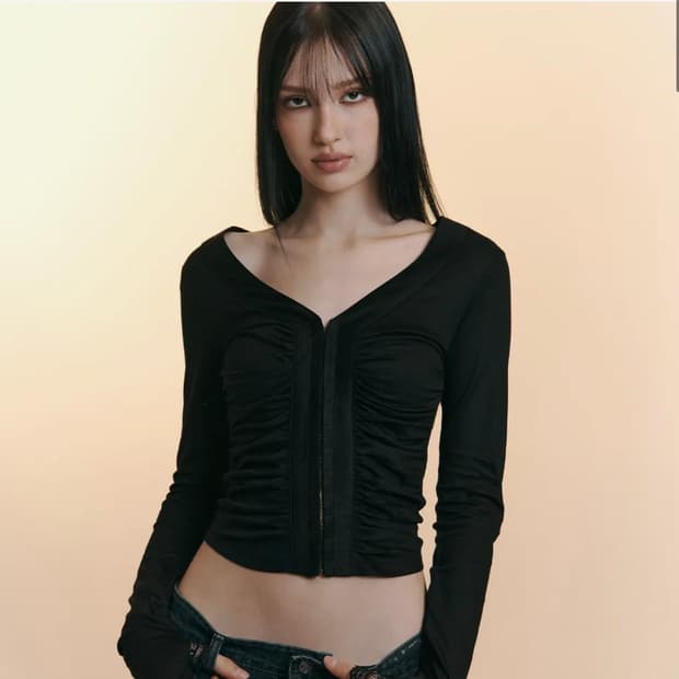 구해요) 플리즈노팔로우 Candela Hooked Shirring Lon