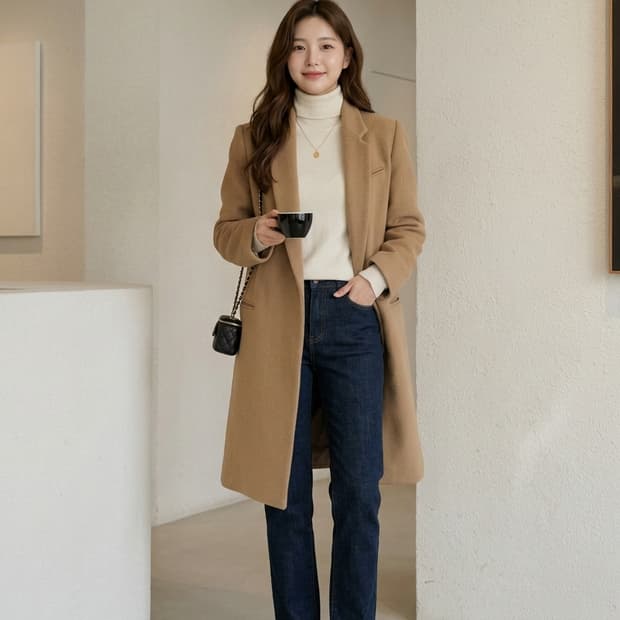 BLOSSOMHCOMPANY 블라썸에이치컴퍼니 울 싱글 롱코트