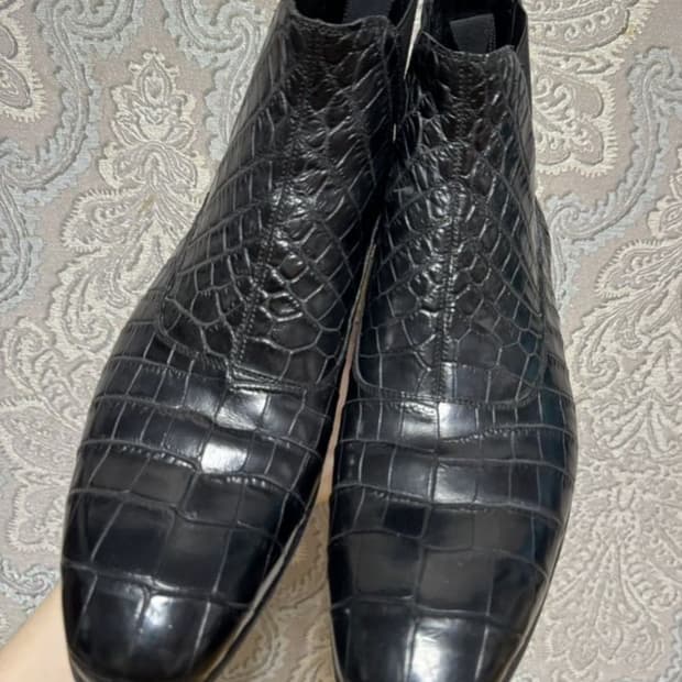 돌체앤가바나 첼시부츠(크로커다일 스킨-악어가죽)9.5사이즈-해외발송