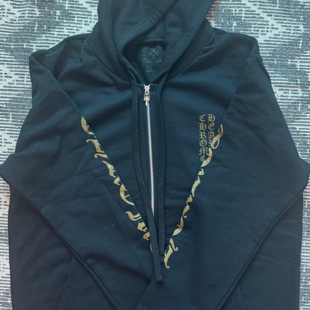 크롬하츠 버티컬 후드집업 아미그린