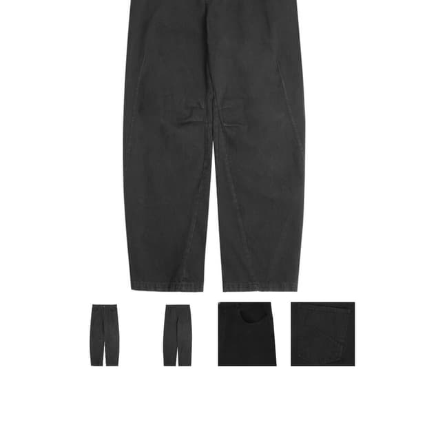 일류 Misaligned denim pants (Black) 1