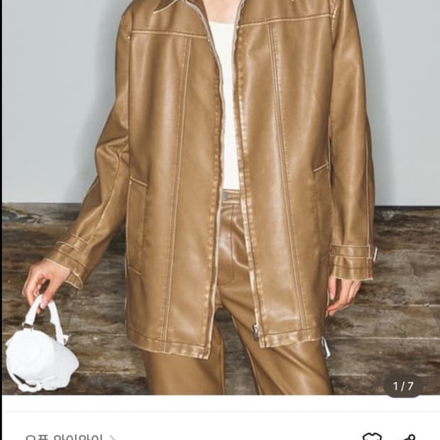 더오픈프로덕트 openyy 레더자켓 브라운 1사이즈