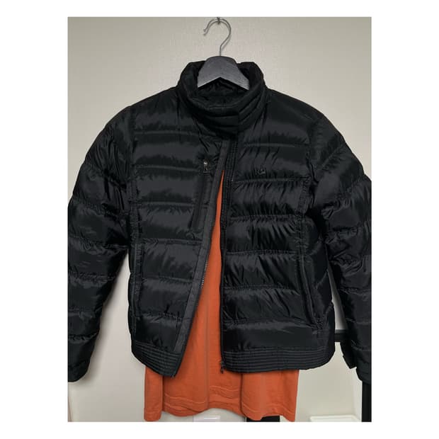 사선 구스 패딩