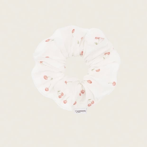 클리시어 체리 컵 스크런치 cherry cup scrunchie