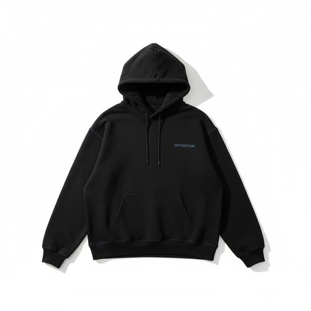 RE:POSITION 블랙 후드티