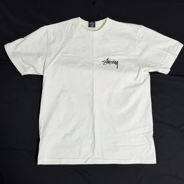 스투시 다이스 아웃 화이트 티셔츠(M)