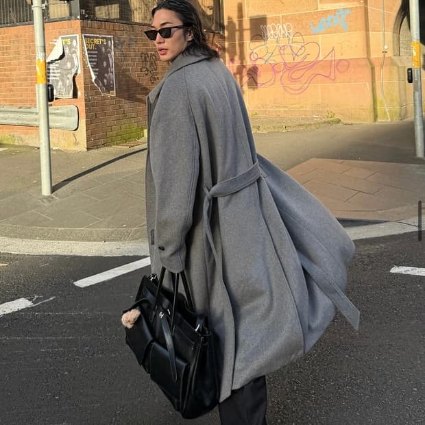 (XL) 키뮤어 캐시미어 발마칸 로브코트