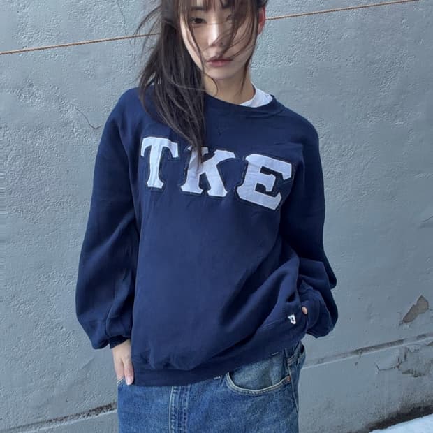 90s RUSSELL TKE U.S.A sweat t-shirt