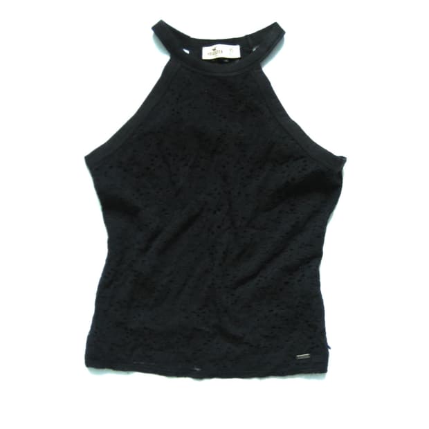 [Hollister] Black Lace Halter