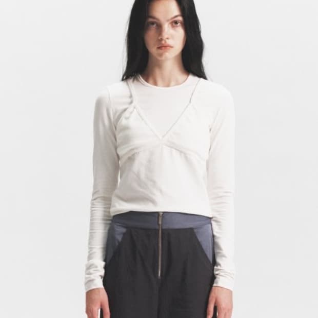 쓰리투에이티 BIKINI LAYERED TOP (WHITE)