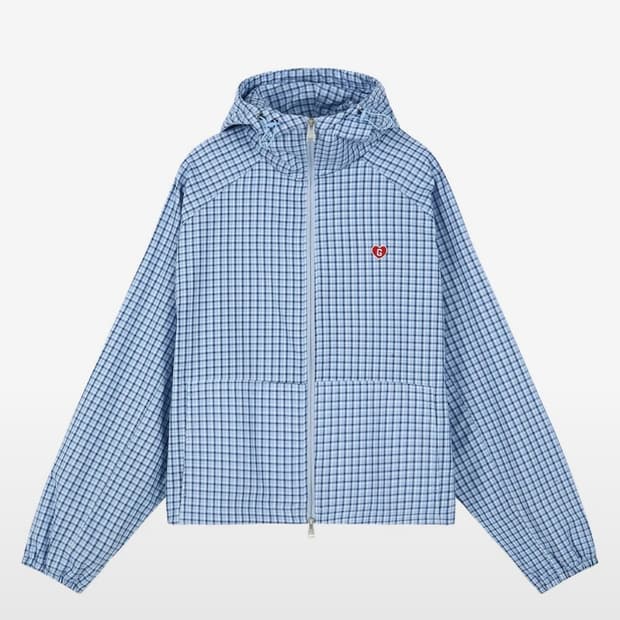 그레일즈 BLUE CHECK WINDBREAKER 체크 바람막이