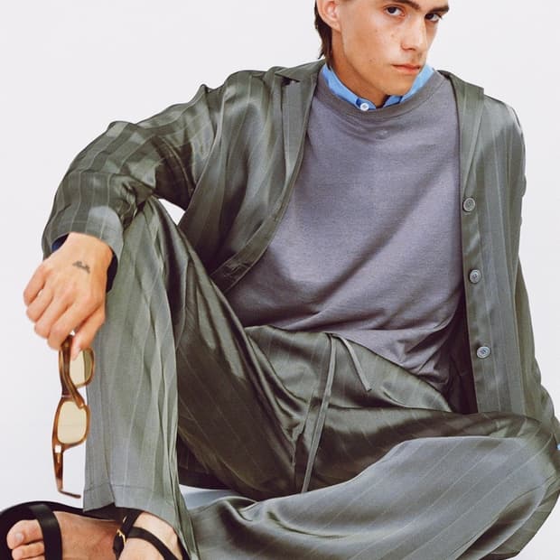 렉토 26SS 실키 라운지 팬츠 미드나잇 그레이