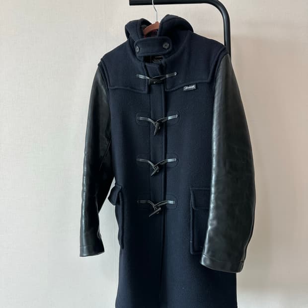 준야와타나베&글로버올 리얼 레더 더플 코트