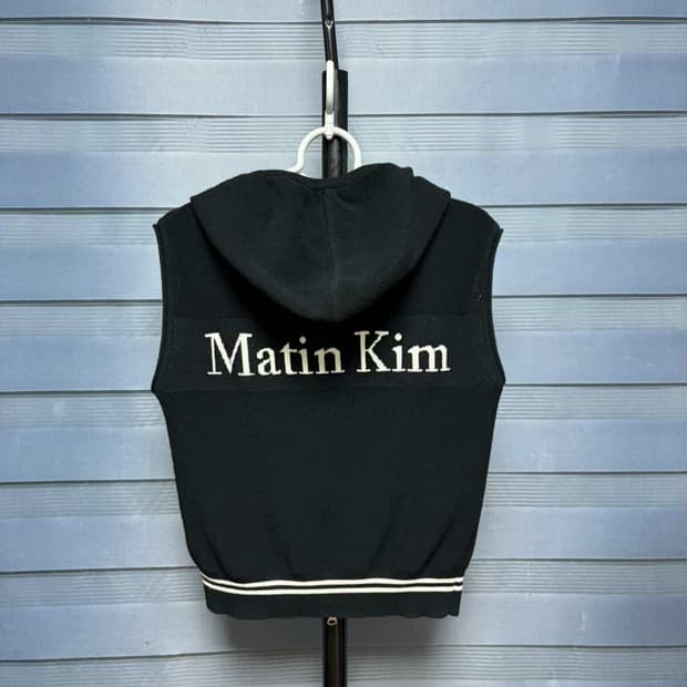 마뗑킴 니트 조끼 집업 후드