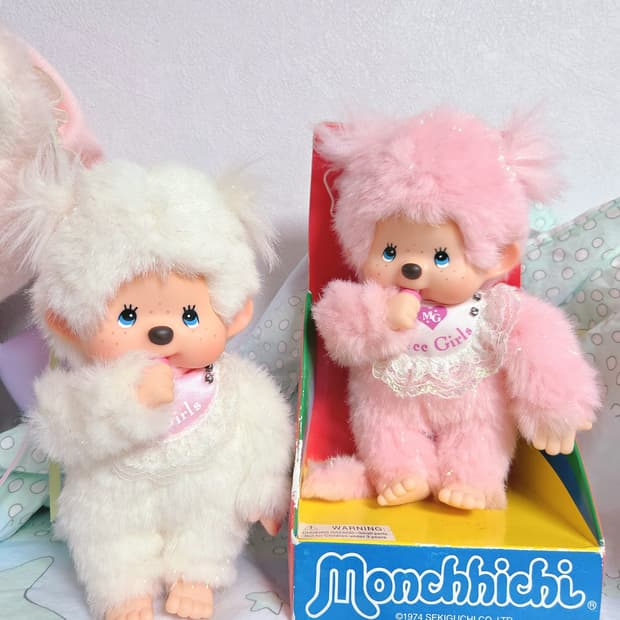 고전 미걸 화이트 핑크 몬치치 세트