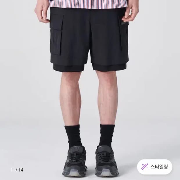 [48] 준지 블랙 밀리터리 카고 쇼트 팬츠 반바지 