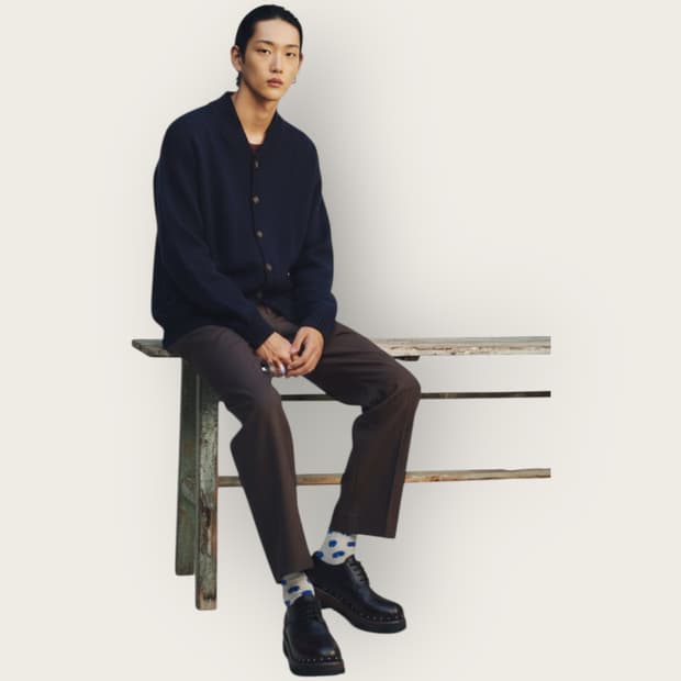 L/ 할리오브스코틀랜드 베이스볼 가디건