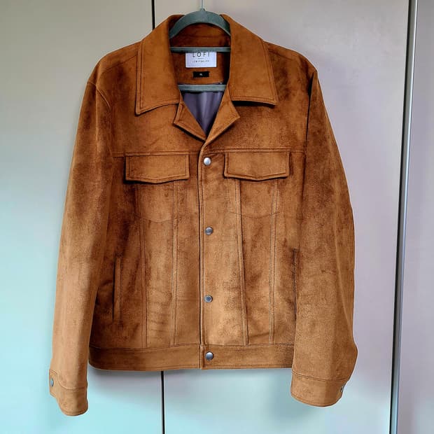 로파이 스웨이드 트러커 자켓 브라운