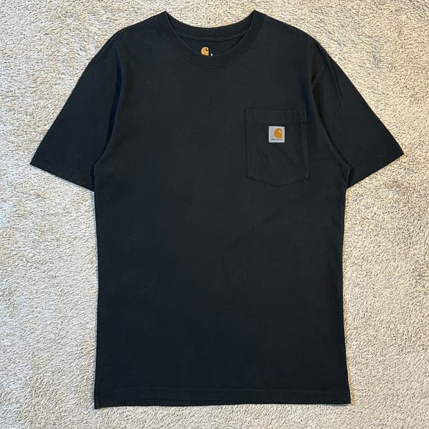 칼하트 CARHARTT 오리지널핏 포켓 반팔 티셔츠 블랙