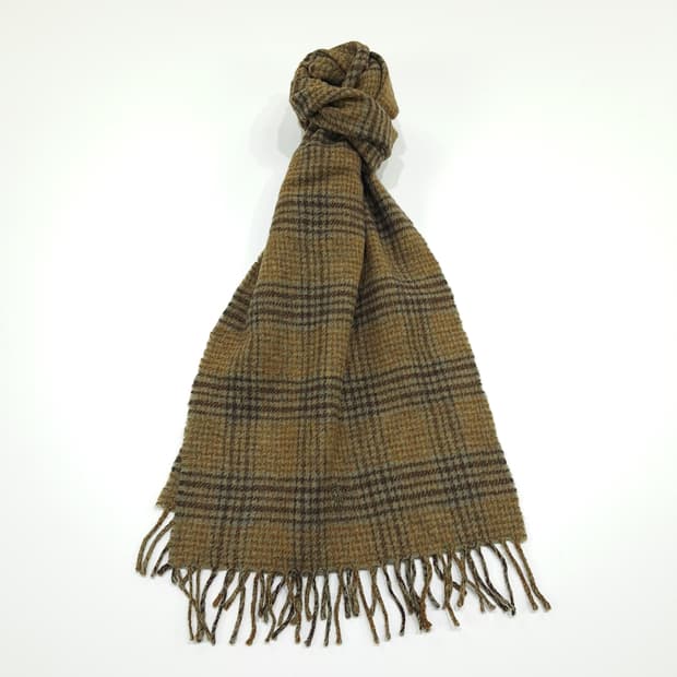 MX351 폴로 랄프로렌 올리브그린 글렌체크 버진울 목도리 머플러