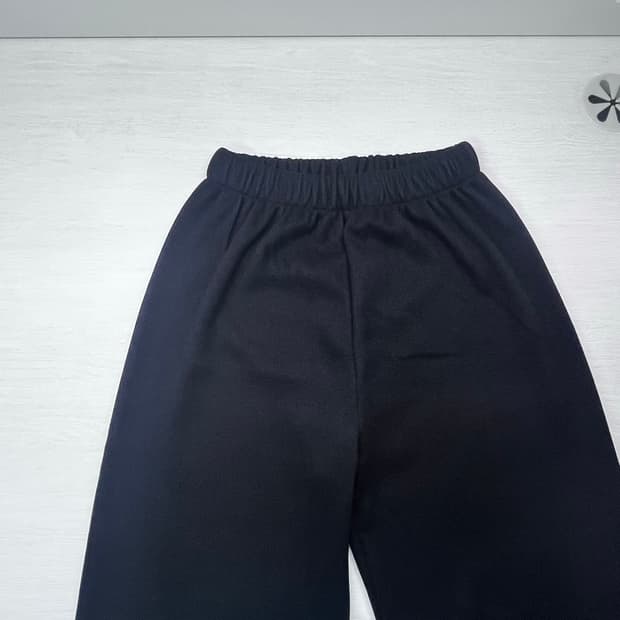 블랙 골지 밴딩 추리닝 바지