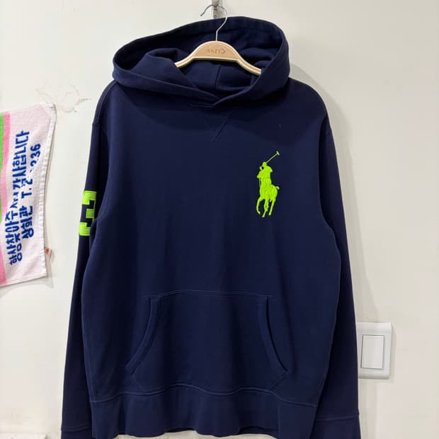 40. 폴로 빅포니 네이비 후드티