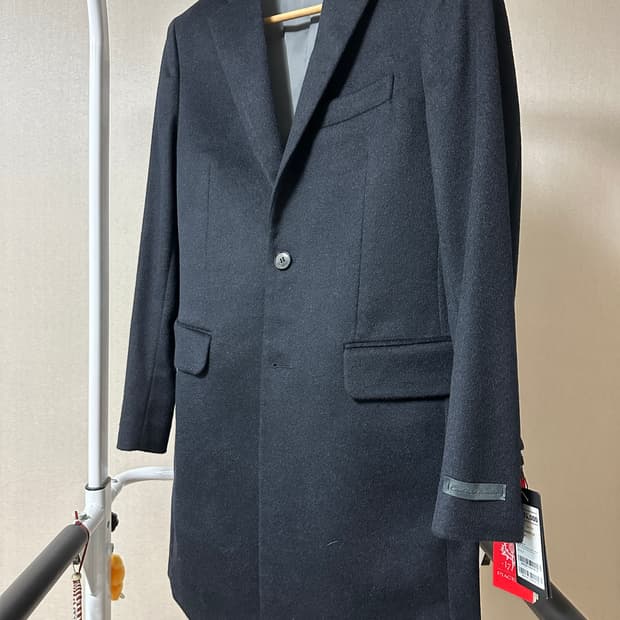 (새상품) 앤드지 피아첸자 캐시미어코트 95 네이비