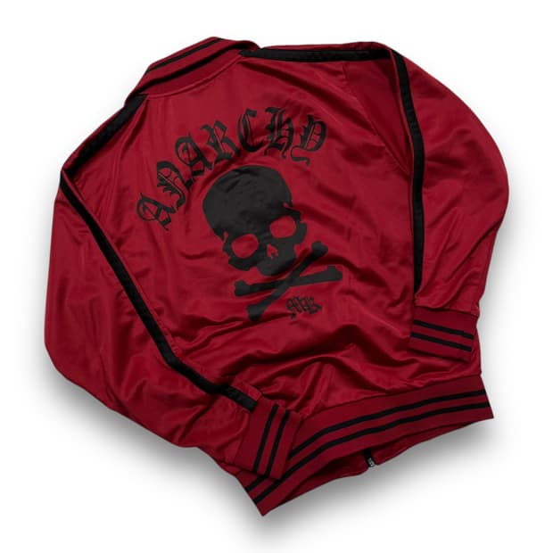 D.W Skull Punk red track top jersey