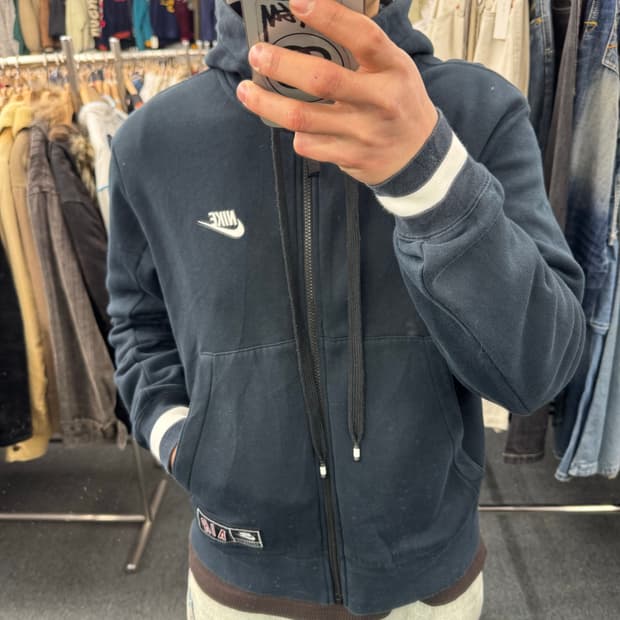 M)나이키 에어 빈티지 백프린팅 후드집업