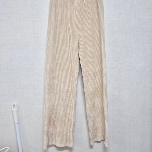 아이보리 골덴 바지