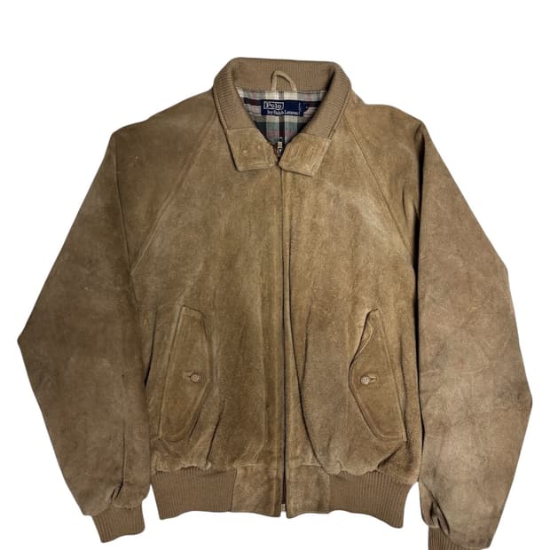 폴로 랄프로렌 90s 스웨이드 바라쿠타 헤링턴 자켓 M