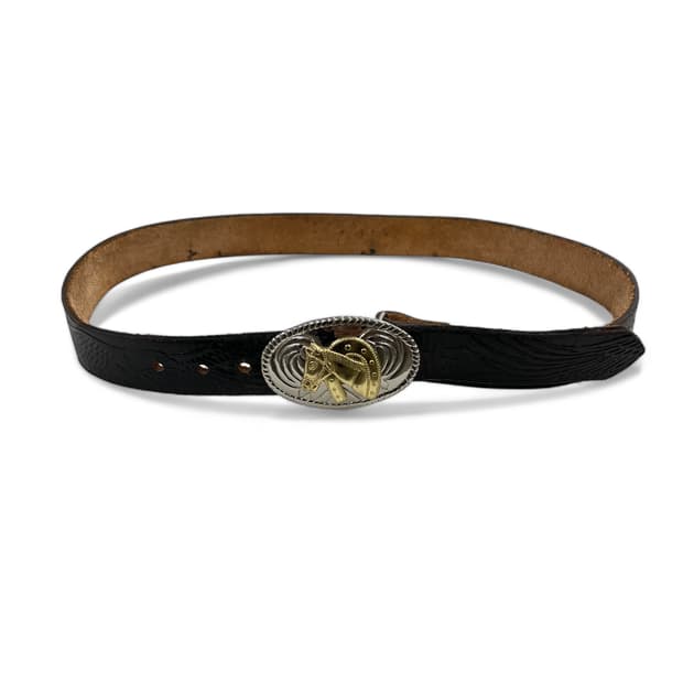 Horse&shoe leather belt