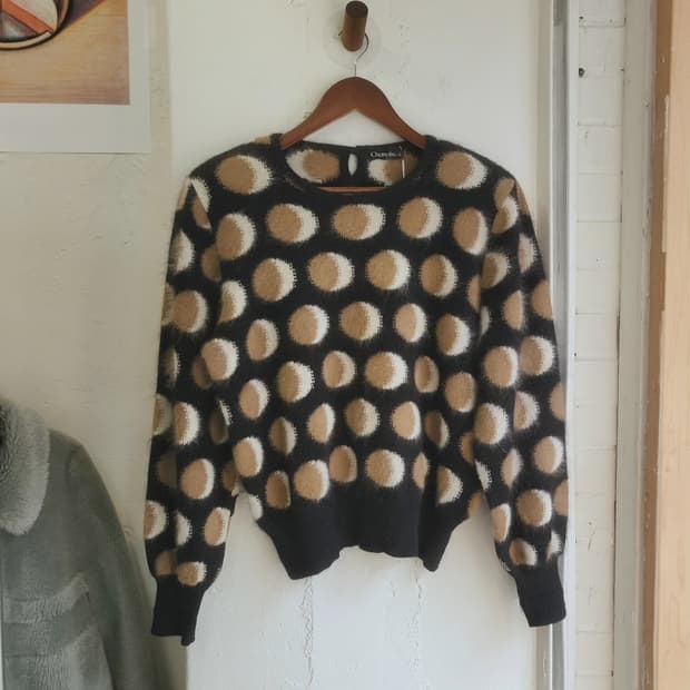 Chamois 앙고라울 도트 니트