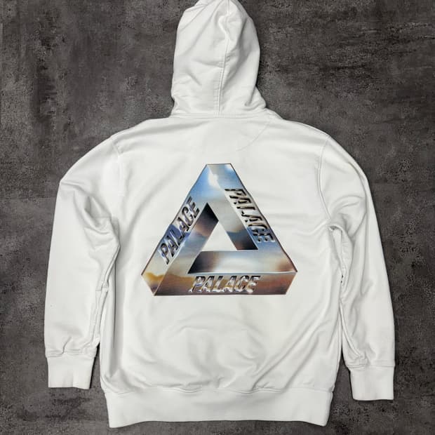 팔라스 화이트 트라이퍼그 후드티