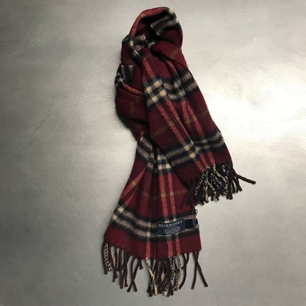 버버리 정품 캐시미어 머플러 레드
