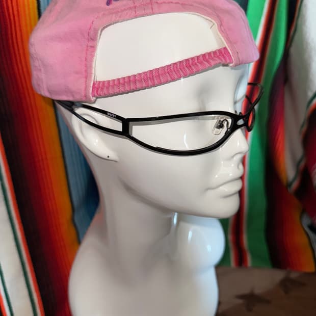 Black two oval frame curved Glasses