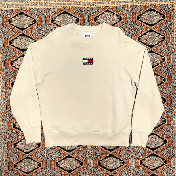 타미진스 베이지 아이보리 기모 맨투맨 남성S