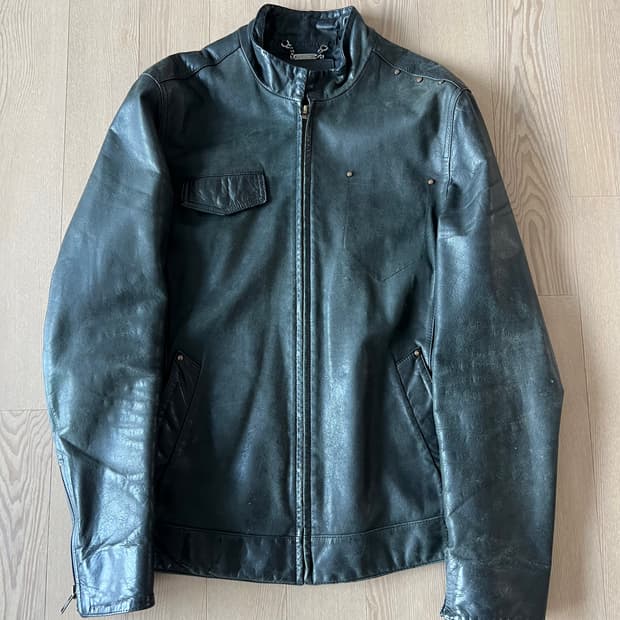 Redlook 고트레더 바이커자켓 L