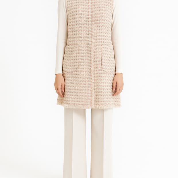 막스마라 MaxMara 트위드 롱 베스트 