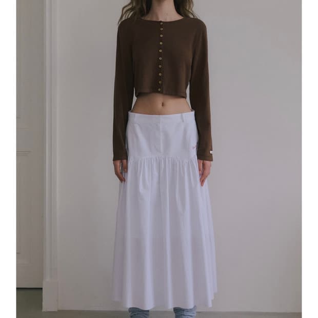 오버듀플레어) Organic Terry Mini Cardigan