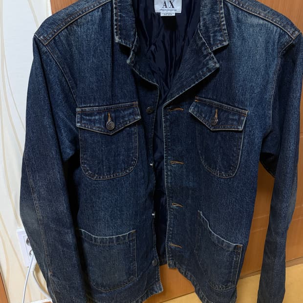 90s Armani Exchange 빈티지 데님 초어 자켓