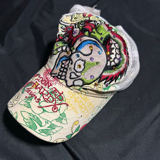 Ed Hardy skull punk mesh cap
